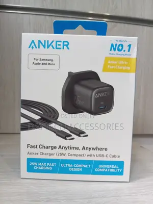 Anker 25W Charger With USB-C Cable – Black B2656K11