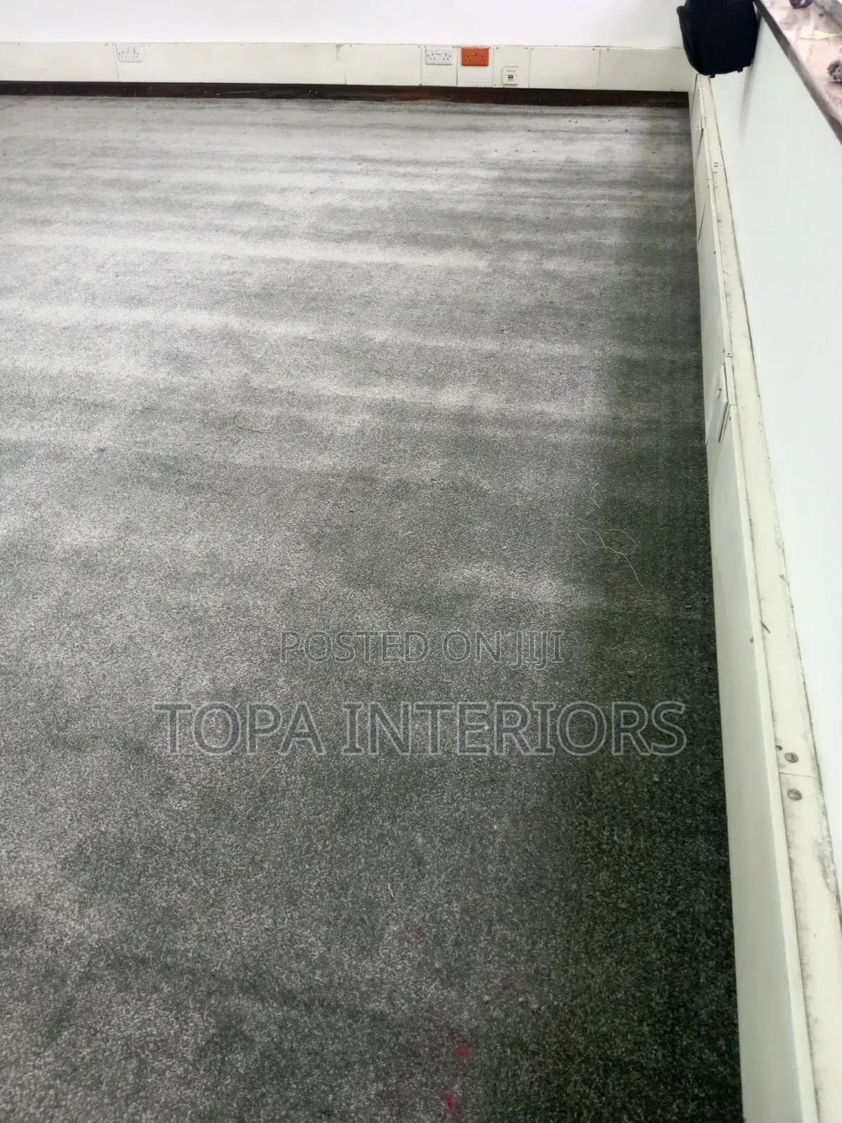 Grey Fluffy Office Carpets 10mm Thick