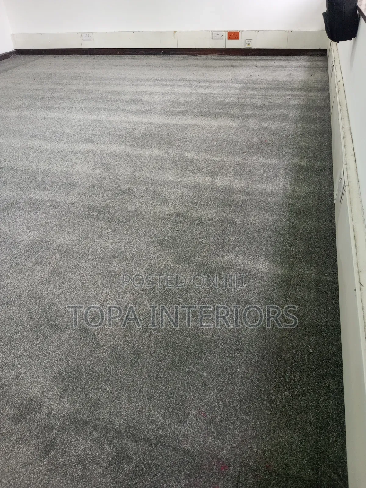 Grey Fluffy Office Carpets 10mm Thick