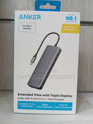 Anker USB-C Hub (14-in-1, Triple Display) Docking Station.