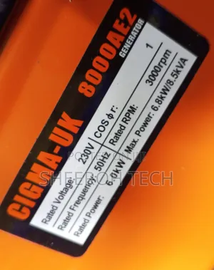 Gasoline Generator Keystart 8.5kva/Cigma Uk