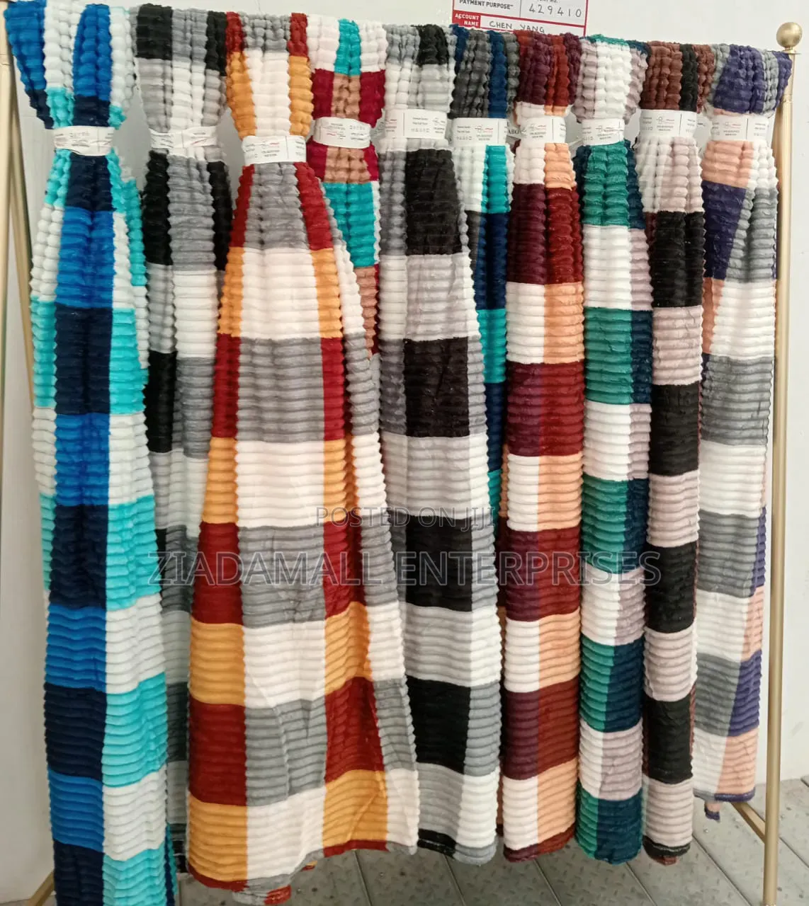 Sherman Checked Throw Blankets Now Available at Our Shop*