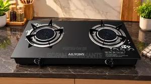Glass Tempered Ailyons Two Burner Cooker