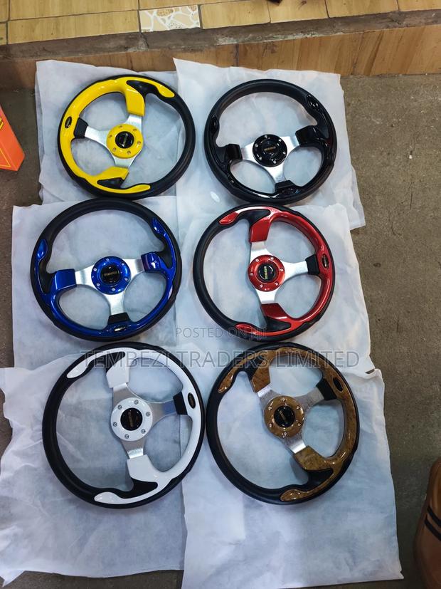 Universal Momo Style Sports Steering Wheels - Multiple Colors