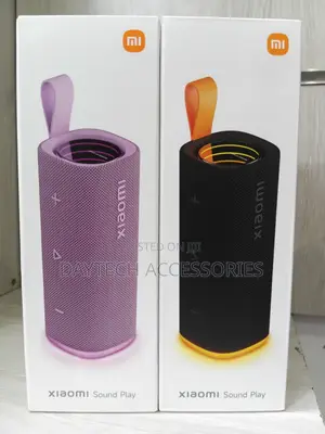 The Xiaomi Sound Play Portable Bluetooth Speaker in Purple and Black