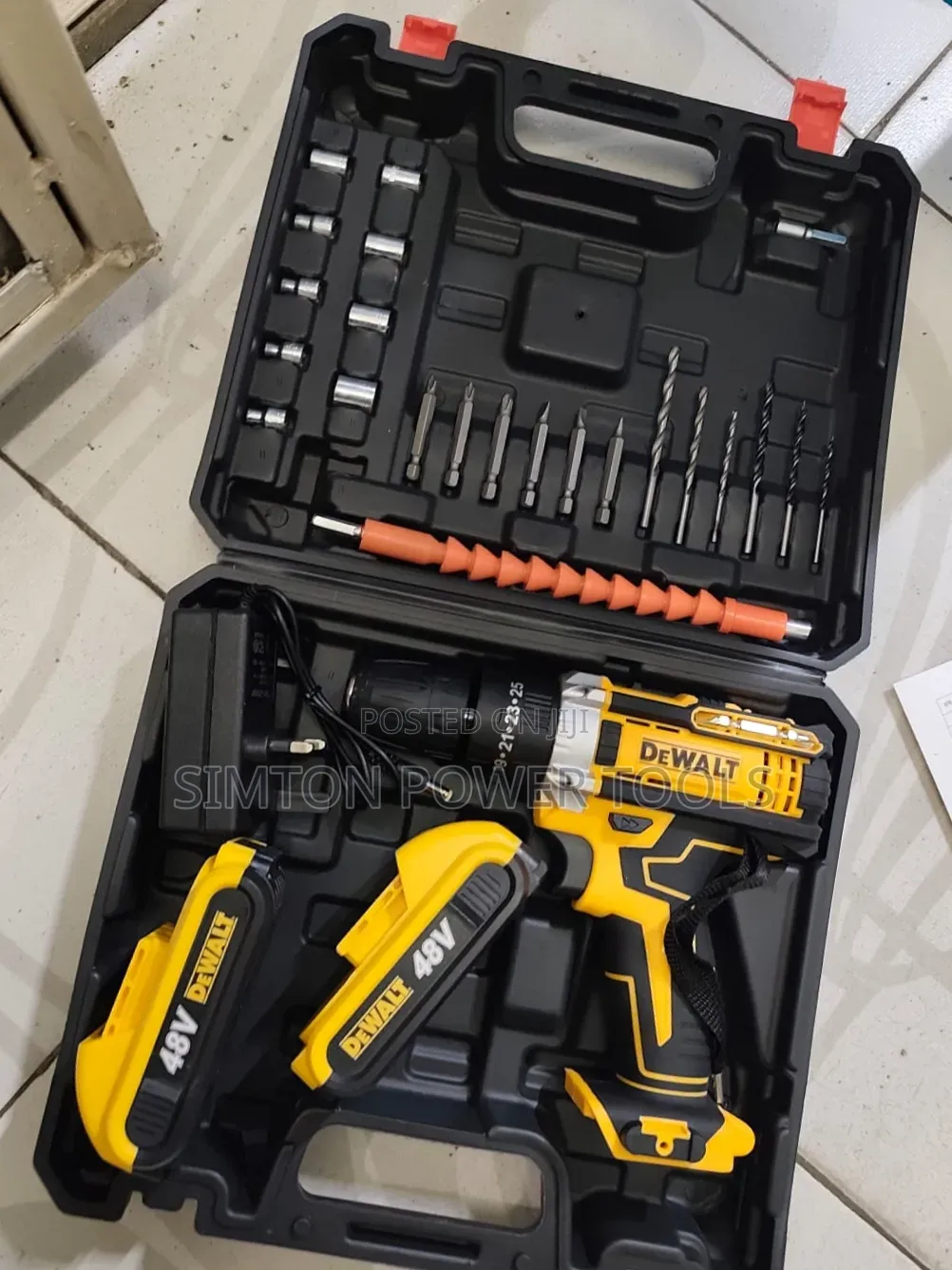 DeWalt 48V Cordless Power Drill Set.