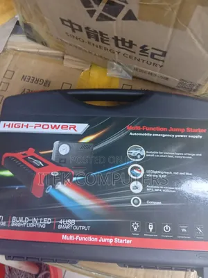 Portable Car Jump Starter Kit With Built-in Air Compressor