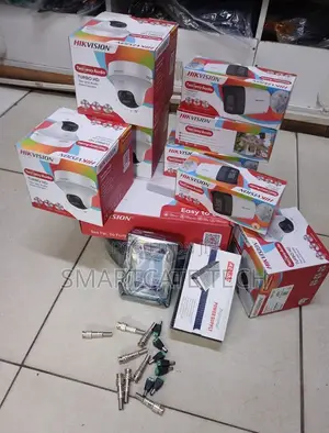 Hikvision 8 Camera Security System – 4 Dome + 4 Bullet + Two-Way Audio