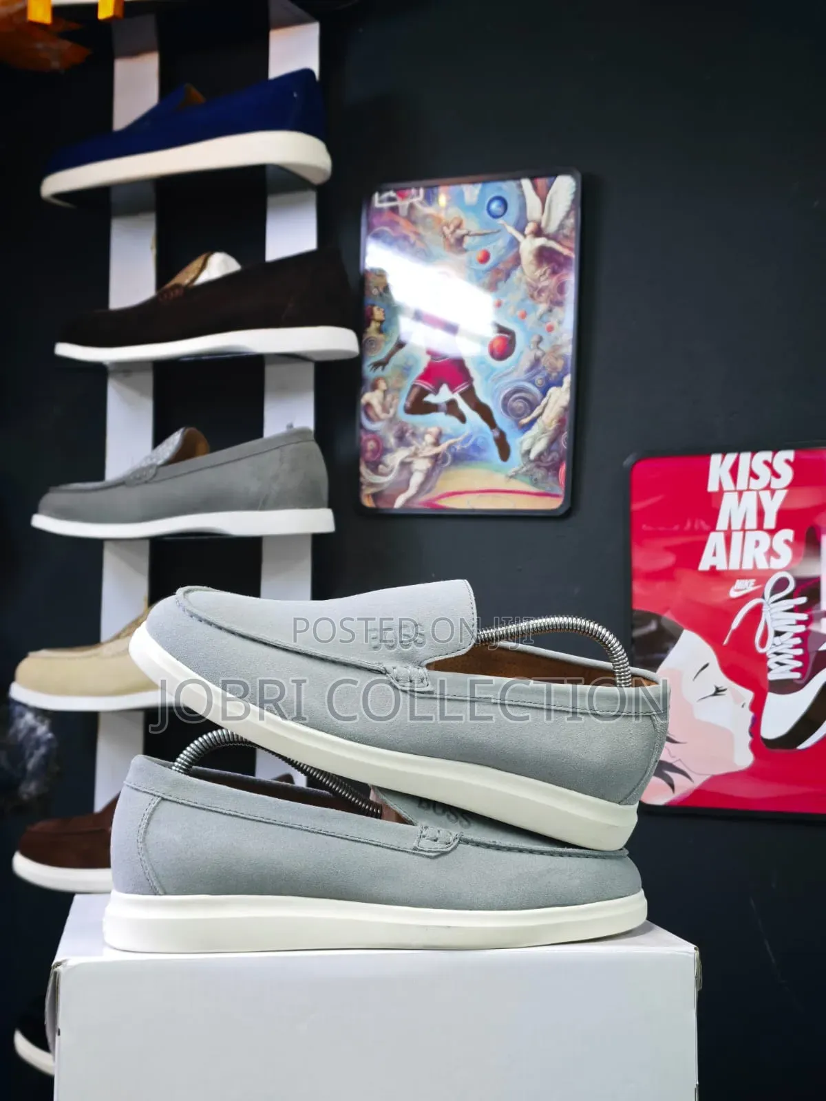 Grey Boss Rubber Gum Sole Laofers