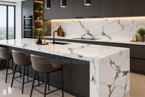 White Calacatta Sintered Stone Slab – Luxury Marble Look