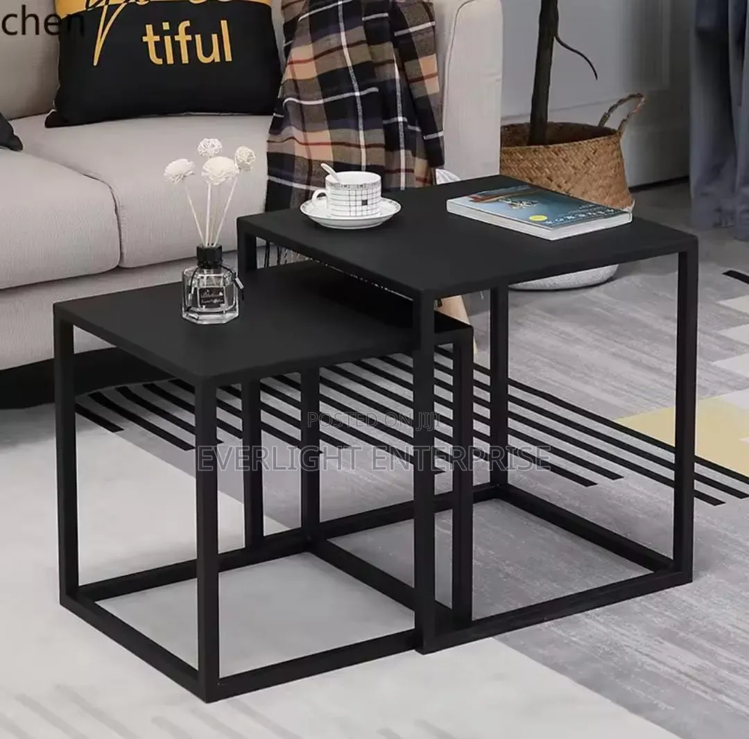 2 in 1 NORDIC METALLIC SIDE TABLE//bedside//desk Side