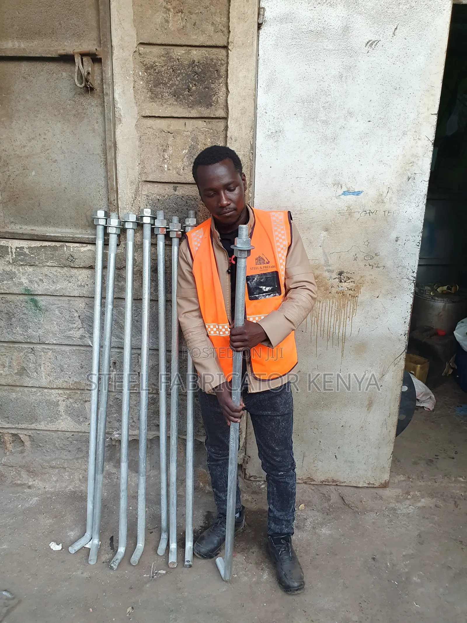 M32 × 1500 Mm Galvanized J-Bolt
