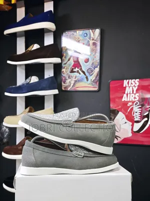 Grey Dior Slip on Suede Loafers