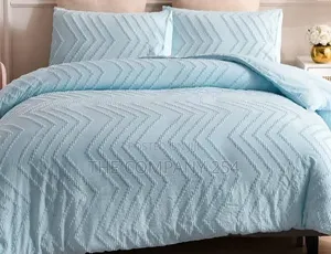 Luxury Tufted Wave Design Duvet Cover Set