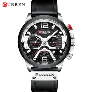 Leather Strap Curren Chronograph