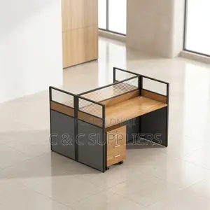 2-Way Brown Workstation Desk.