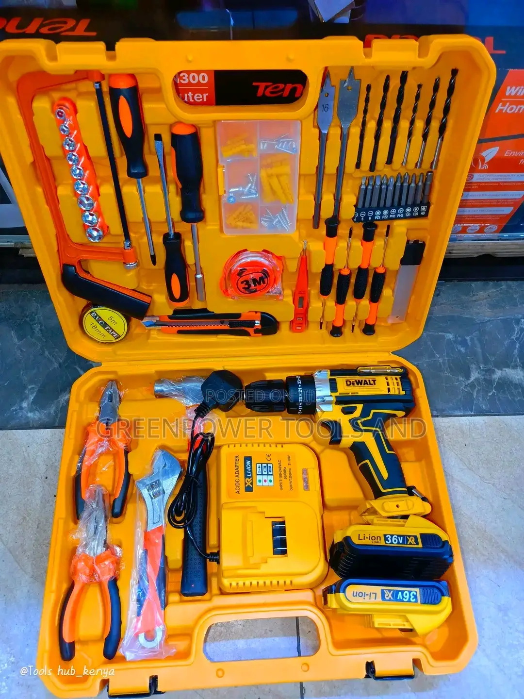 Dewalt 36V Cordless Electric Drill 117PC