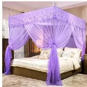 4 Standnet Rail Mosquito Net
 Colour Pink, Purple, Cream