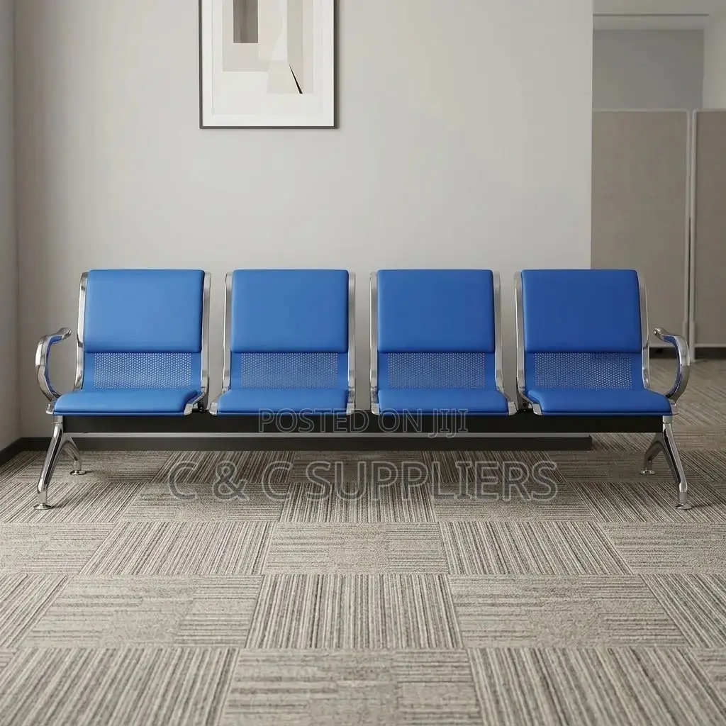 4-Link Blue Guest Waiting Bench
