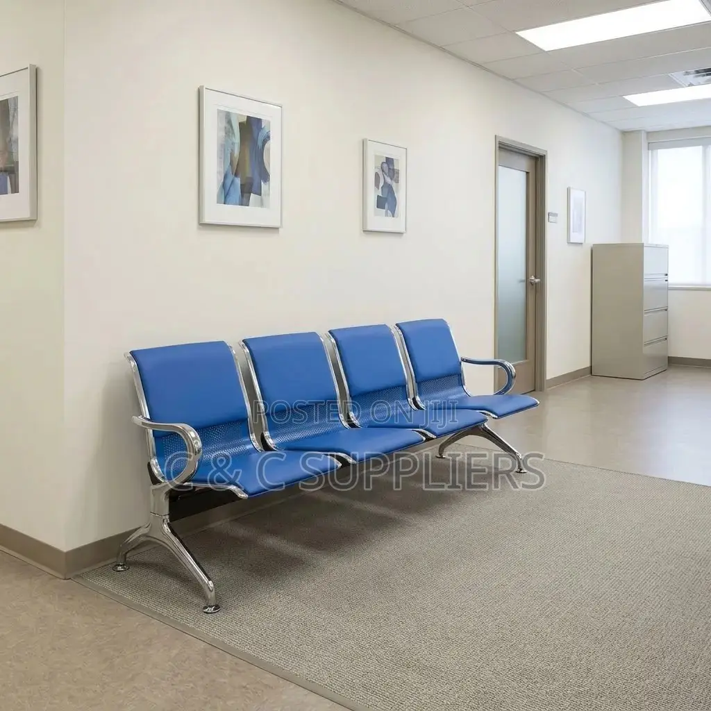 4-Link Blue Guest Waiting Bench
