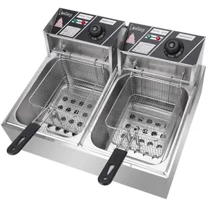 Nunix Df-6d Electric Double Deep Fryer With Stainless Steel
