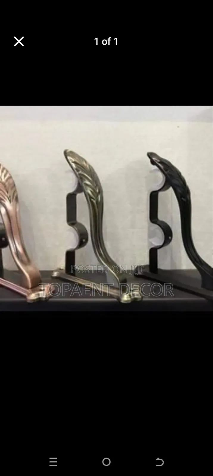 Fancy Flower Curtain Rods Brackets