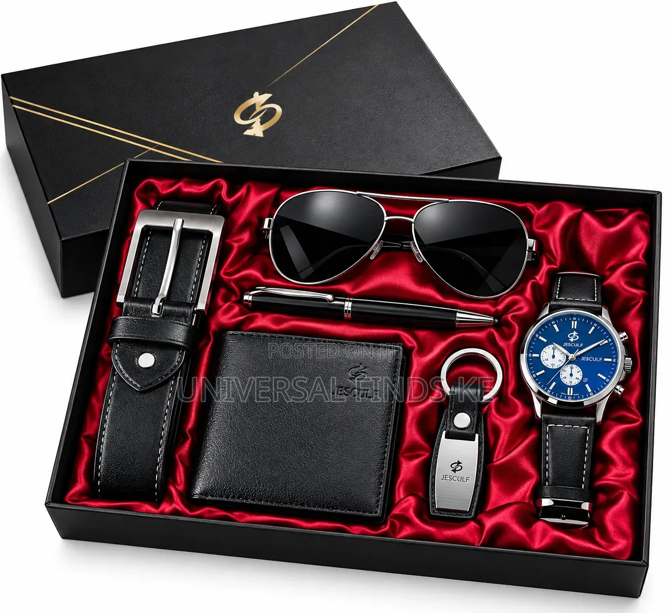Men’s 6 in 1 Gift Set Premium Grooming Accessories Birthday Gift Box