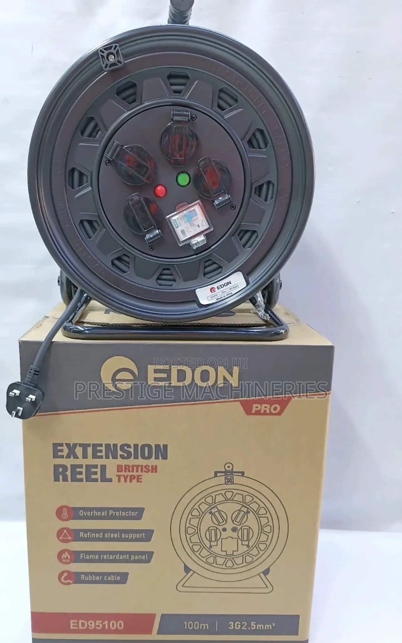 Edon 100m Extension Cable / Extension Cable 100m Cord Reel