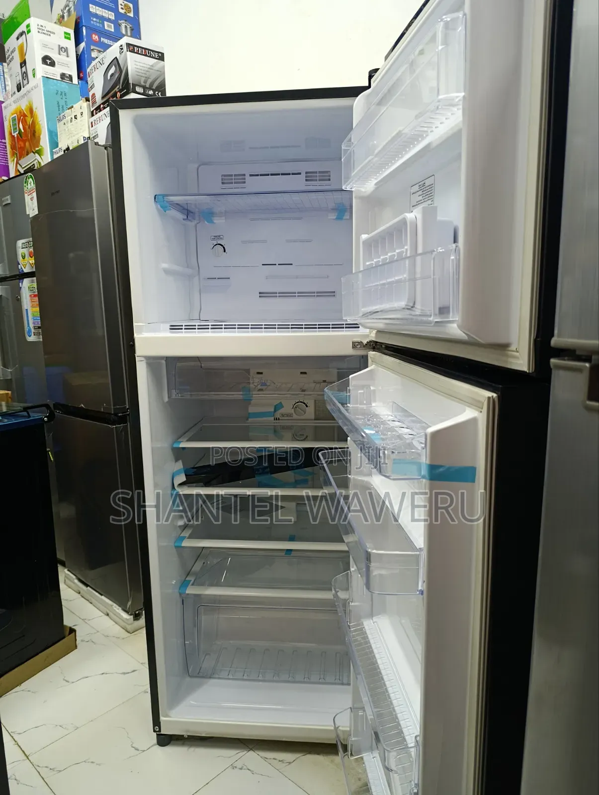 Black Double Door Fridge