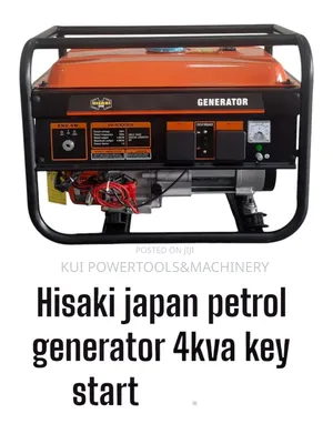Quality 4Kva Gasoline Generator/ Hisaki 4Kva Petrol Generator