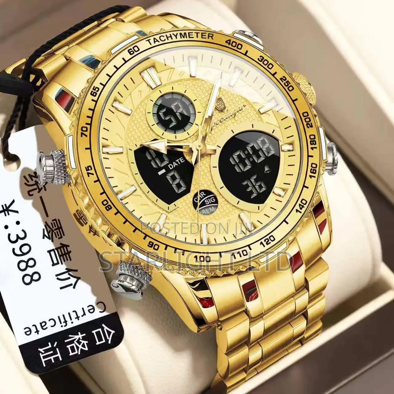 POEDAGAR Executive Series Men’s Luminous Multi-Function Quartz Watch