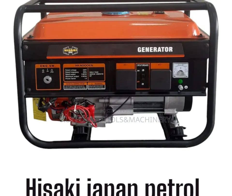 Quality 4Kva Gasoline Generator/ Hisaki 4Kva Petrol Generator