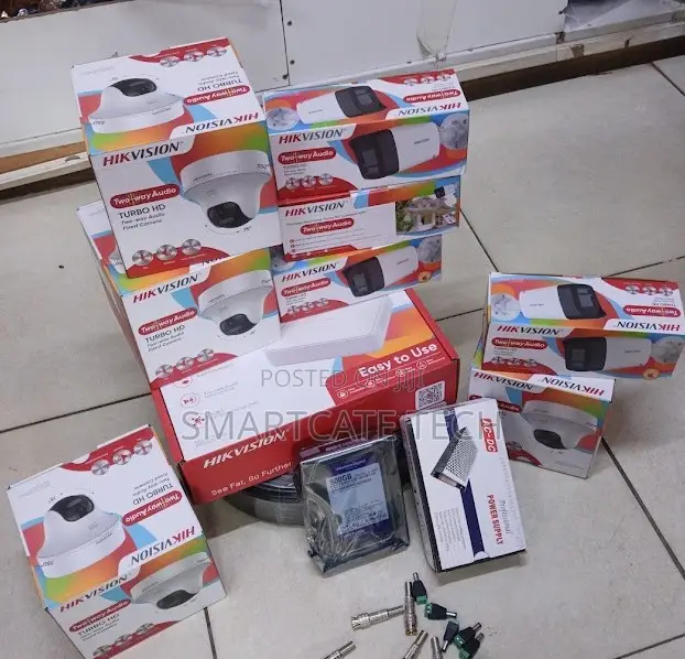 Hikvision 8CH CCTV Kit – 4 Dome + 4 Bullet, 2-Way Audio Siren