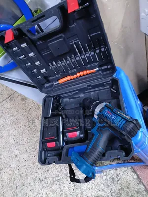 Blue and Black Makita Cordless Electric Drill Kit