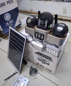 VTS 30A V380 4G Triple Lens 3Screen Solar Powered PTZ Camera
