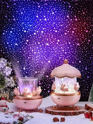 6 Theme Bunny's Carousel Night Light Projector