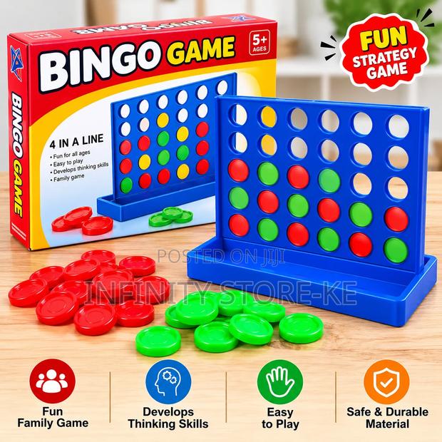 Connect Four Style Tabletop Game With Colourful Playing Discs
