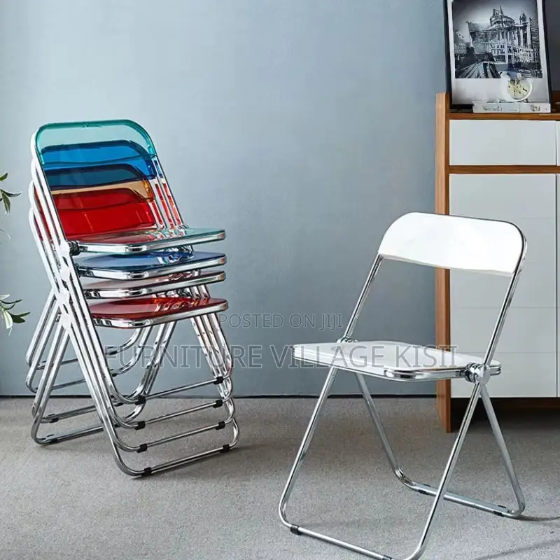 Office Chair; Stackable Foldable Plastic Office Chair