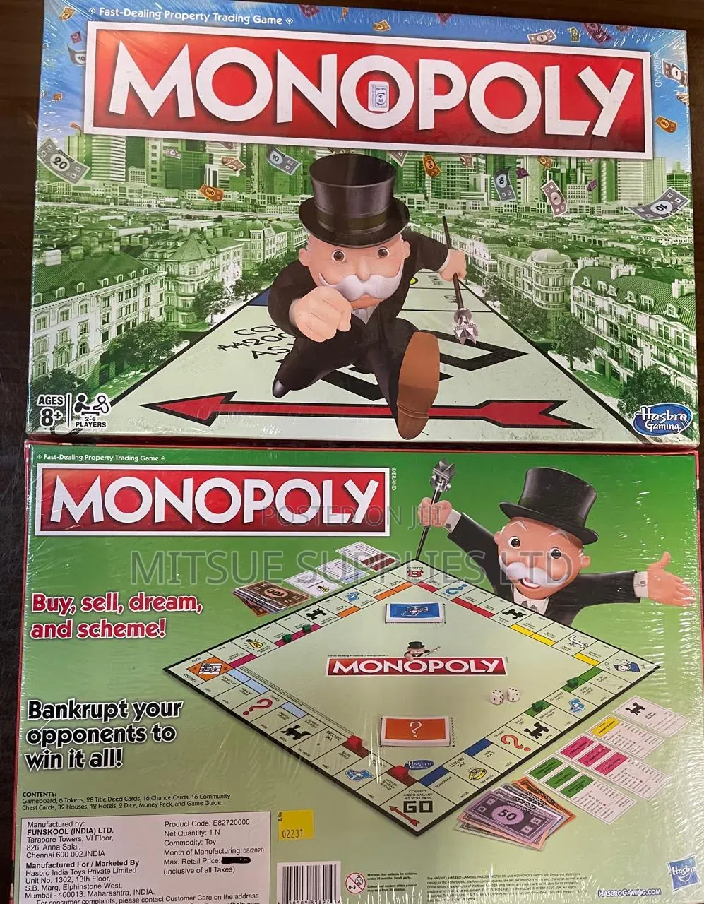 Monopoly Boardgame Original From Hasbro Gaming