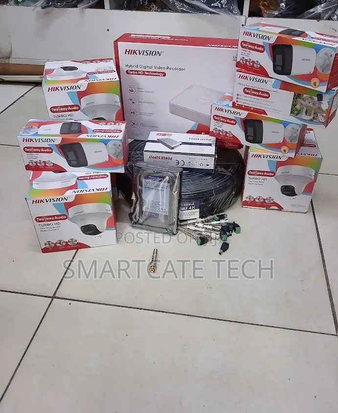 8CH Hikvision Security Camera Kit – 4 Dome + 4 Bullet + Siren
