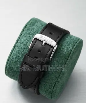 Genuine Blue/ Black Leather Strap Curren Gents