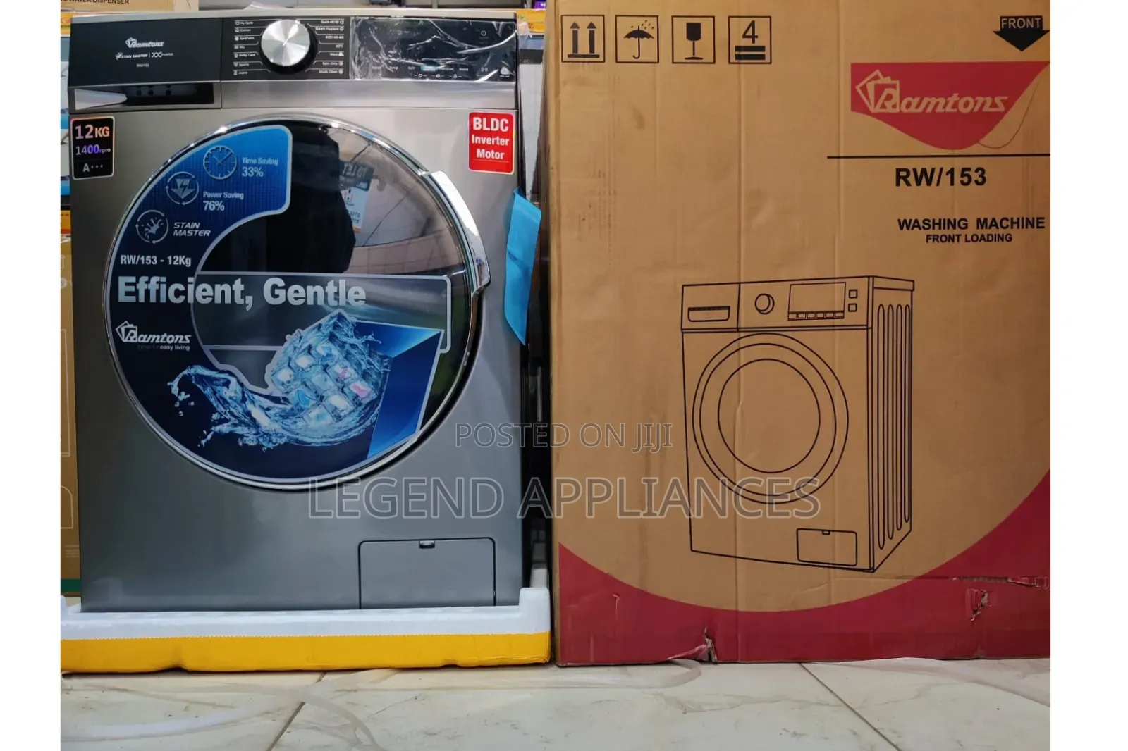 Ramtons Front Load Fully Automatic Washing Machine Wash and Spin