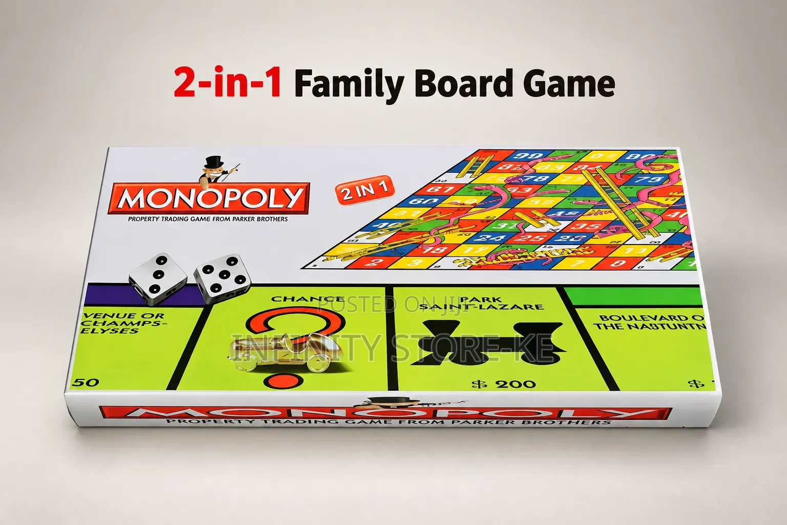 Monopoly and Snakes and Ladders Combo