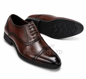 Premium Men’s Leather Closed-Lacing Oxfords