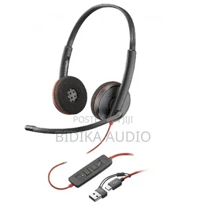 Poly Blackwire 3220 Stereo USB-C Headset + USB-C/A Adapter (Bulk