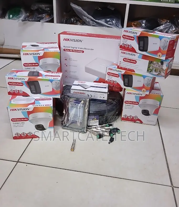 Complete Hikvision 8CH CCTV Kit – 4 Dome + 4 Bullet Cameras