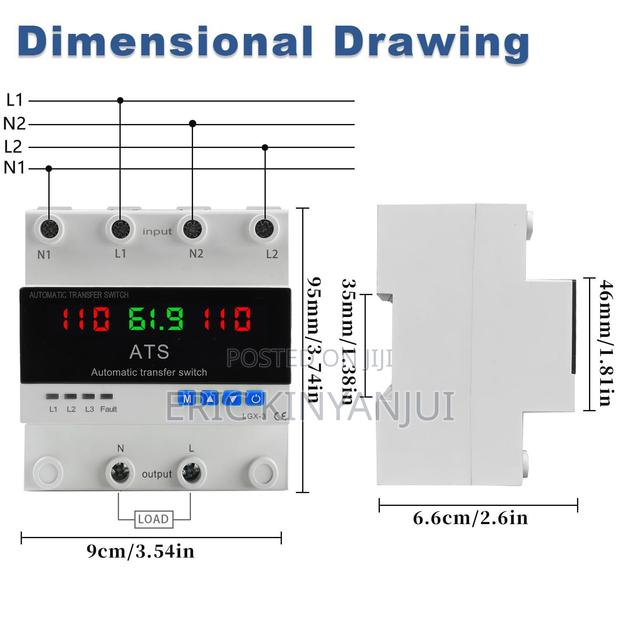 Automatic Transfer Switch - Single Phase 100A - thumbnail 3