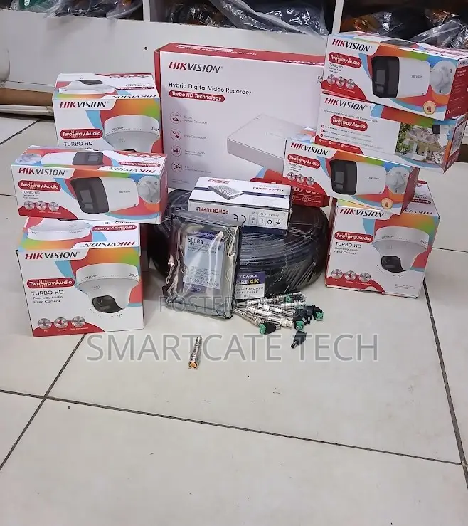 Hikvision 8CH Smart CCTV Kit – 4 Dome + 4 Bullet + 2-Way Audio