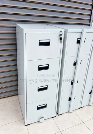 Metal Filing Cabinet 4 Drawer - Office File Cabinet Grey