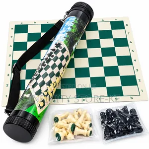 Roll Up Chess Mat With Complete Chess Set-50*50 Cm